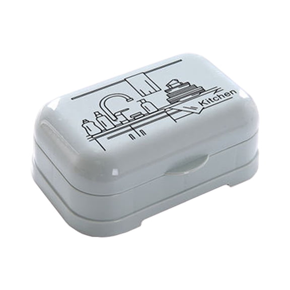 Qocolcyl Plastic Soap Holder, Soap Dish, Soap Box, Draining Bar Soap Case with Lid for Bathroom Travel,Green