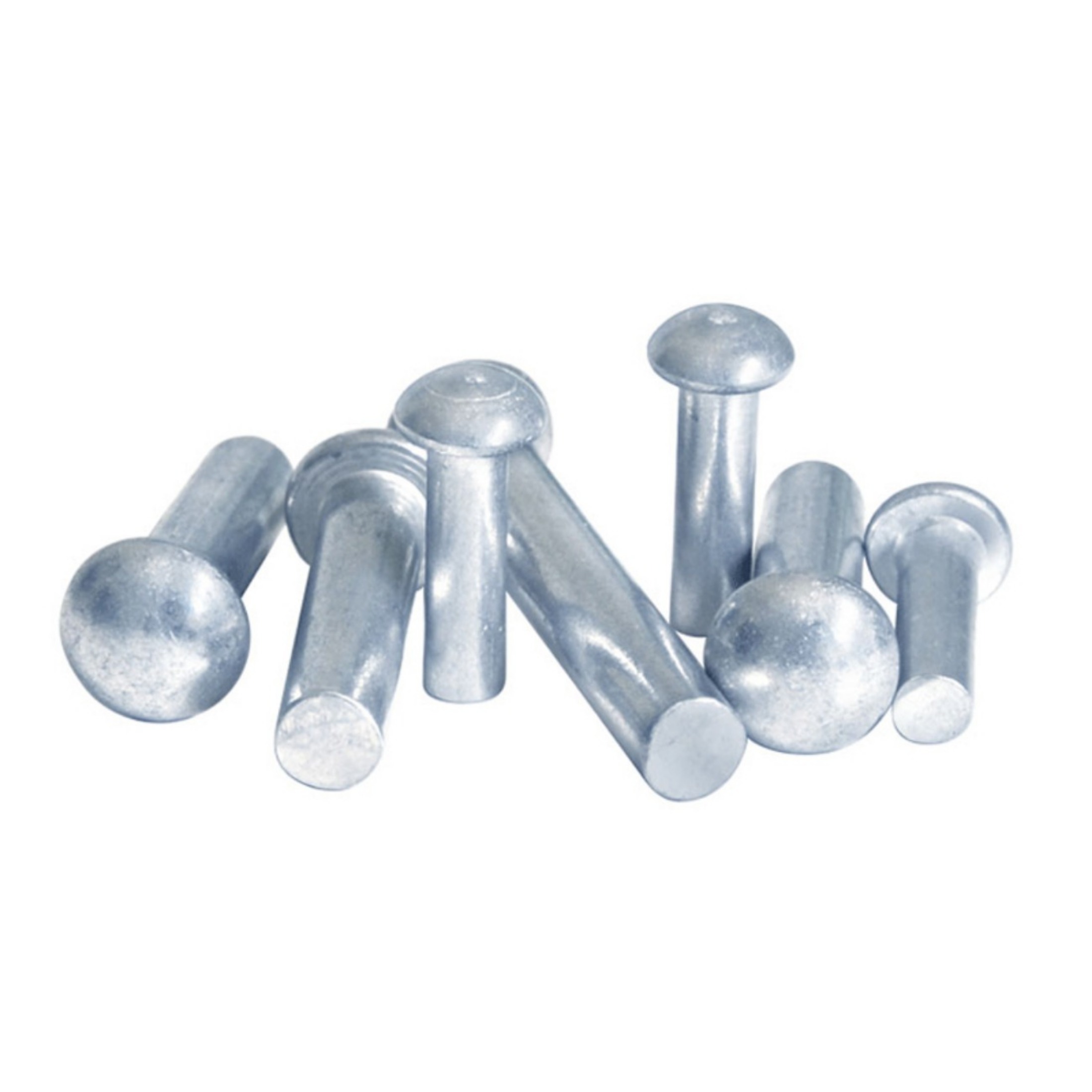 500g Galvanized Half Round Head Solid Iron Rivets 12x25mm (about 13 pieces).