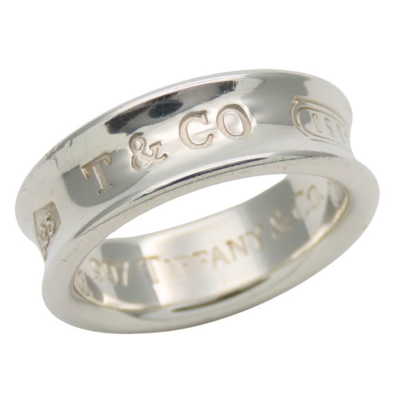 Pre-Owned Tiffany & Co. 1837 SV925 Silver Ring, Approximately 7.4g, Women's, TIFFANY