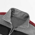 thumbnail image 5 of Goodtrade8 Jackets for Men Color Block Zip up Shirt Jacket Pocket Casual Gray Outdoor Stand Collar Mens Coats, 5 of 9