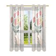thumbnail image 7 of Yayeee Window Curtains Set of 2 for Living Room Light Filtering 63"x52", Beige Cute Flower, 7 of 7