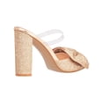 thumbnail image 3 of Women Bow Decor Chunky Heeled Mule Sandals Butterfly Design Chunky High Heel Sandals, 3 of 5