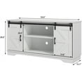 thumbnail image 3 of SSyao Bar Cabinet with Barn 2 Sliding Doors Buffet Farmhouse Storage Cabinet TV Stand (White), 3 of 10