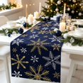 thumbnail image 2 of SLYNSHome Christmas Table Runner, Blue Green Ornament Print Table Flag, Winter Holiday Tablecloth for Dining Room Kitchen Home Party Decor, 2 of 6