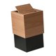 thumbnail image 1 of Cubo de basura con tapa abatible para sala de estar, cocina, dormitorio marrón claro, 1 of 9