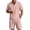 A-Pink46, variant on JAJAHO Mens Shorts Set Linen Short Sleeve Solid Color Stand Collar Shirt With Shorts Casual Summer Outfits Lightweight Breathable Beach Clothes Soft Outfit