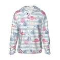 thumbnail image 2 of Uemuo Flamingo and Pineapple Pattern Women's Full Zip UPF 50+ Sun Protection Hoodie Jacket Long Sleeve Sun Shirt Hiking Outdoor Performance with Pockets-X-Large, 2 of 9