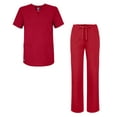thumbnail image 1 of Adar Universal Unisex Scrub Set - Unisex V-Neck Scrub Top & Tapered Drawstring Scrub Pants, 1 of 7