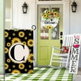 thumbnail image 4 of Monogram Letter C Garden Flag Summer Sunflower 12x18 Vertical Double Sided Spring Floral Outside Decorations Small Black Burlap Family Last Name Initial Yard Flag, 4 of 6