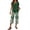 26#Dark Green, variant on Summer Outfits Two Piece Sets for Women Capri Set Casual Summer Wide Leg Crop Pants and Top Matching Suits Blue S