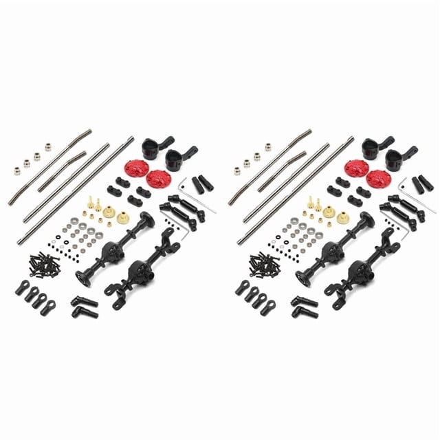 2X para C14 C24 C34 C44 C54 B14 B24 Kit de Eje Trasero Delantero y Eje de Transmisión de Metal 1/16 RC Accesorios de Piezas de Actualización de Coche