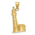 thumbnail image 3 of 14K Yellow Gold Lighthouse Pendant, 3 of 7