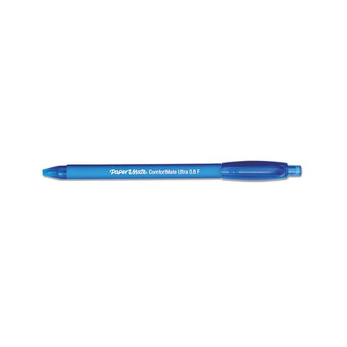 ComfortMate Ultra Retractable Ballpoint Pen 0.8mm, Blue Ink/Barrel, Dozen