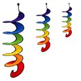 thumbnail image 3 of kurtrusly Hanging ornament with rotating wind and colorful wind strips, 3 of 8