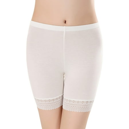 yunLCZ Womens Cotton Boxer Shorts Underwear Women s Solid Color High Stretch Pants Plus Size Slip Proof Leggings