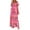 Pink, variant on Bibifish Mexican Dresses For Women Off Shoulder Red Floral Print Long Maxi Dresses Summer Cinco De Mayo Party Dresses With Belt