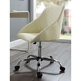 thumbnail image 5 of Mainstays Faux Leather Quilted Mid-Back Swoop Arm Rolling Office Desk Chair, Multiple Colors, 5 of 6