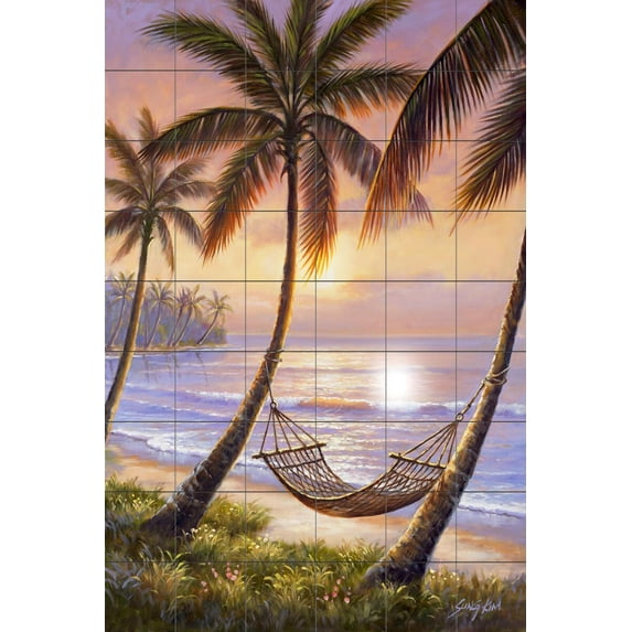 Tile Mural Kitchen Backsplash - Sunset Siesta-SK - by Sung Kim