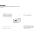 thumbnail image 3 of Kohler K-26345-9 Anthem Thermostatic Valve Trim Only - Vibrant Brushed Moderne Brass, 3 of 5