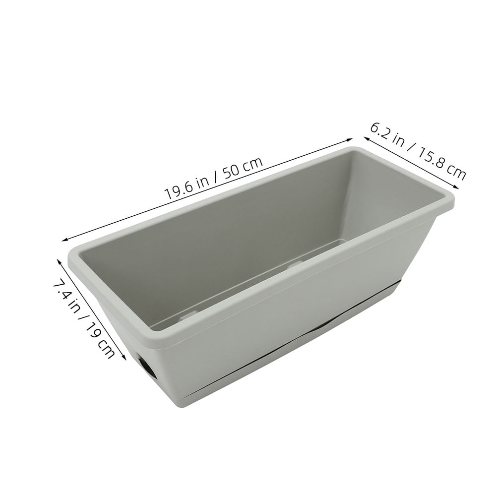 4pcs Window Box Planter Vegetable Flower Planter Box Rectangular Flower Pot  Window Box Planters Vegetable Growing Pot Flower Pot Flower Container