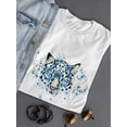 thumbnail image 3 of Snow Leopard Watercolor Splash T-Shirt Women -Image by Shutterstock, Female x-Large, 3 of 4
