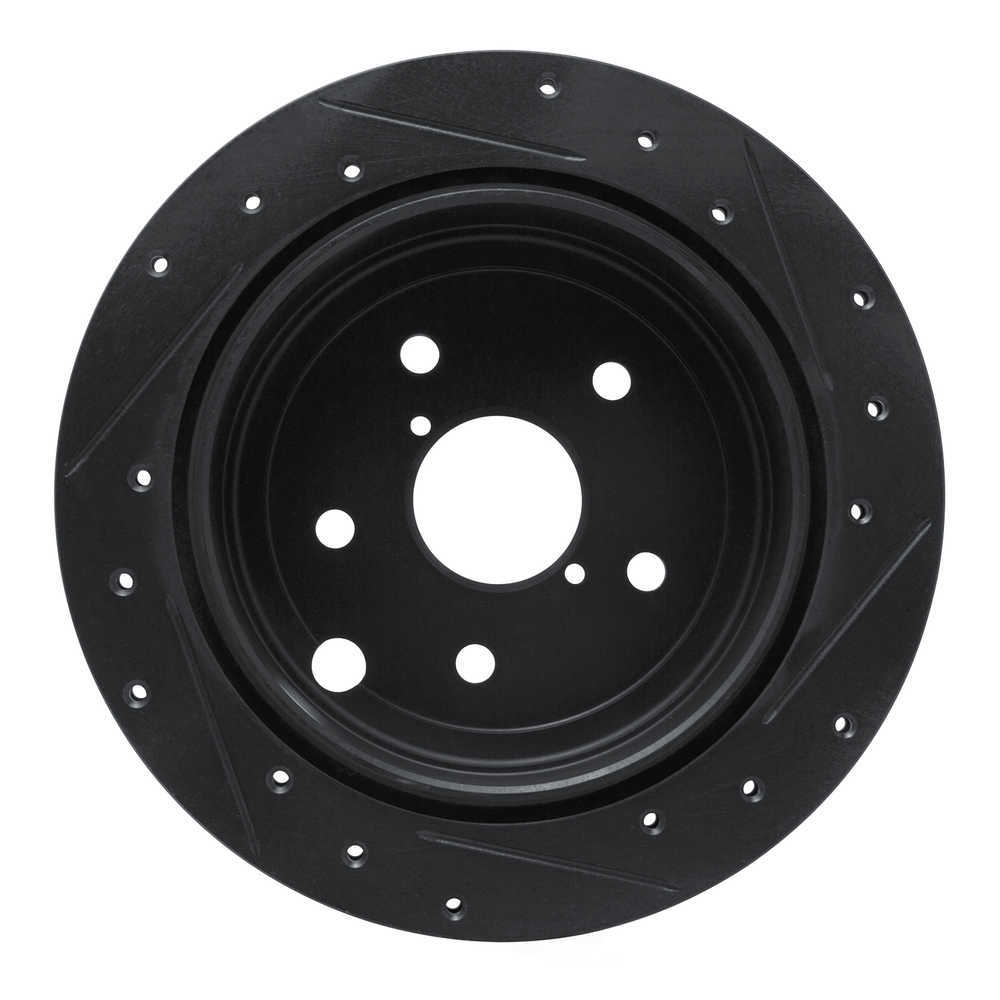 Dynamic Friction Company 633-13050L DFC Brake Rotor - Drilled And Slotted - Black