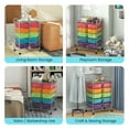 thumbnail image 4 of Kepooman File Storage Organizer,File Cabinet,10-Drawer Rolling Storage Cart-Transparent Multicolor, 4 of 10