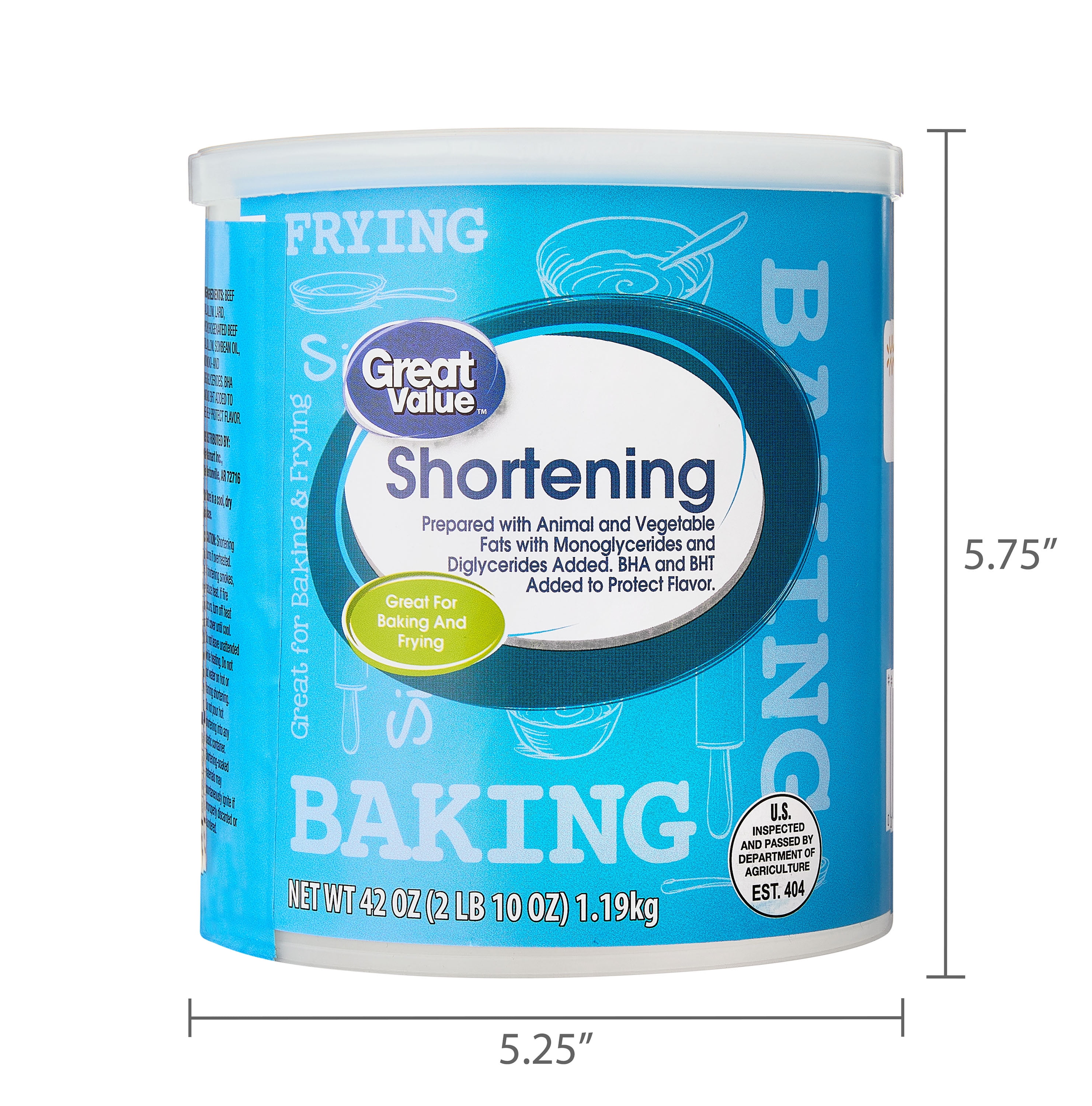 Great Value Shortening, 42 oz Can