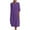 Purple, variant on Odeerbi Summer Cotton Linen Dress for Women Fashion 2025 Casual Loose Long Dress Round Neck Short Sleeve Solid Mid-Calf Dress Purple