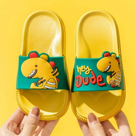 

EGNMCR Cartoon Dinosaur Boys Girls Non-slip Home Bathing Beach Sandals Slippers Shoes Christmas Halloween - Baby Days savings event