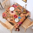thumbnail image 2 of Pioneer Flower Floral Print Pattern Square Tablecloth,Waterproof Square Table Cover,Wipeable Spillproof Washable Table Cover for Home Kitchen Party Decor 42"X42"(107x107cm), 2 of 6