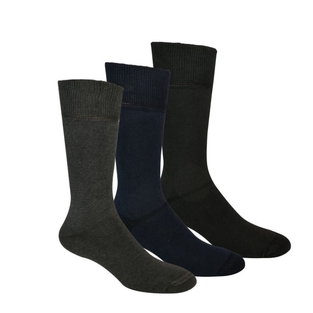 Calcetines de invierno Hechos de algodón. 3 pares colores obscuros
