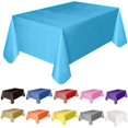 thumbnail image 4 of Mantel desechable de PE impermeable para mesa de comedor, cubierta de 137x183cm, blanco, rojo, azul, cumpleaños, boda, fiesta, 4 of 4