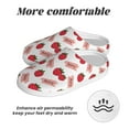 thumbnail image 6 of Daiia Strawberry Print Women’s Fuzzy Slippers Memory Foam Lightweight House Shoes Cozy Loafer Flannel House Shoes-40/41, 6 of 7
