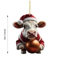 thumbnail image 3 of HomeDM Christmas Decorations Cute Cartoon Animal Decorative Hanging Ornament Christmas Tree Ornament Lovely Animal Home Decor Acrylic Pendants Christmas Tree Decorations, 3 of 5