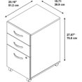 thumbnail image 3 of Bush Business Furniture Series C 3 Drawer Rolling File Cabinet | Fully Assembled Under Desk Storage with Wheels for Home My Lux Decor Round, 3 of 3