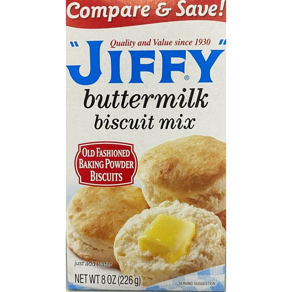 1 Box Jiffy BUTTERMILK BISCUIT Mix 8 Oz Baking Butter Milk - FREE SHIPPING