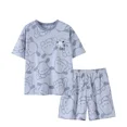 thumbnail image 5 of Pijamas a rayas de manga corta de verano para mujer, ropa holgada para el hogar con bonitos dibujos animados para primavera y otoño, 5 of 5