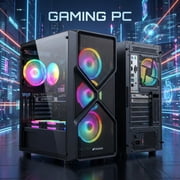STGAubron Gaming PC Computer Desktop, RTX 2060S 8G, Intel Core I7 8th up to 4.1G, 16G DDR4, 1T SSD, 600M WiFi, BT 5.0, RGB Fan x6, Windows 11 Home