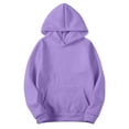 thumbnail image 2 of OKSALE Plus Size Hoodies for Women Cozy Long Sleeve Sweatshirts with Kangaroo Pocket Casual Pullover Sweatshirt Solid Color Blouses Casual Basic Loose Fit Tops, 2 of 6