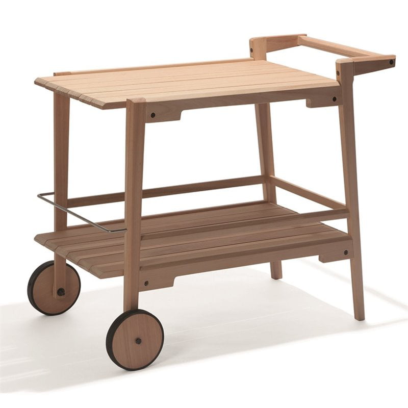 Alaterre Furniture Otero Eucalyptus, Wooden Outdoor Bar Carts