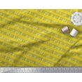thumbnail image 2 of Soimoi Yellow Silk Fabric Notes Musical Instrument Decor Fabric Printed Yard 42 Inch Wide, 2 of 3