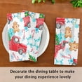 thumbnail image 7 of Coolnut Festive Christmas Pattern Cloth Napkins Set of 4 Pack, Washable Soft Table Dinner Napkins 20 inch for Kitchen, Hotel, Party, Wedding Washcloth Gift, 7 of 7