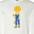 thumbnail image 4 of Inktastic Construction Worker, Blond Hair, Boy With Hammer Long Sleeve T-Shirt, 4 of 5
