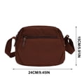 thumbnail image 2 of Bolsa cruzada de nailon para mujer con múltiples bolsillos con cremallera, cartera pequeña y ligera de hombro para uso diario, viajes y actividades al aire libre, 2 of 5