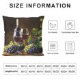 thumbnail image 5 of Orinice Wine Grapes Bottle Graphic Decorative Cushion Throw Pillow Cover Zipper Closure for Home Couch Living Room Bed Sofa, 1PC 24x24in, 5 of 5