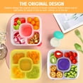 thumbnail image 3 of Caperci 4 Pack Snack Box Container -5 Compartment Bento Snack Box with 4 Leakproof Sauce Containers, Dishwasher Safe, BPA Free (Brights Color), 3 of 8