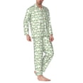 thumbnail image 2 of Sikiie Cute Frog Mens Pajama Set, Soft Warm Long Sleeve Sleepwear, Cozy Button-Down Pjs for Men-X-Large, 2 of 7