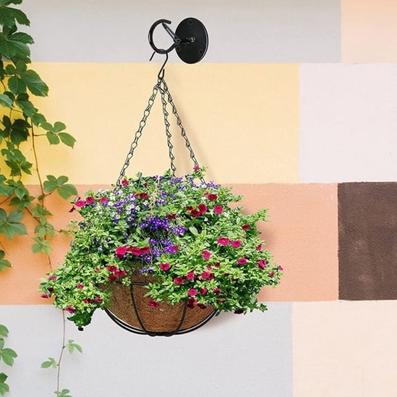 Raindrops  4 Sets Hanging Basket Flower Pot Hook Plant Pots Indoor Plants Hooks