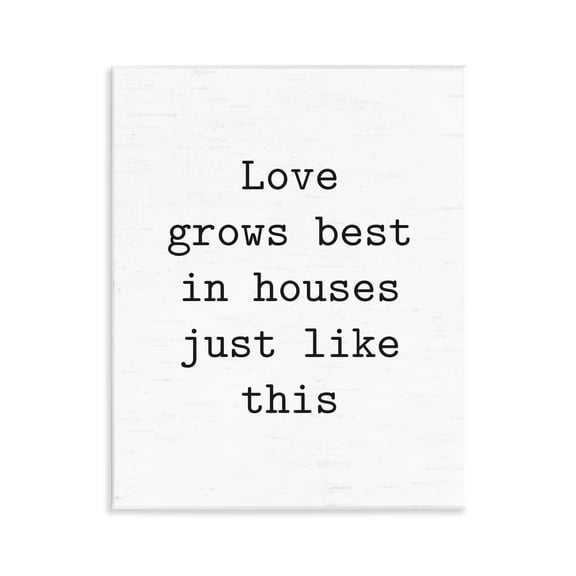 Stupell Industries Rustic Lodge Where Love Grows Best Wall Plaque Art, 11 x 14, by Lettered and Lined
